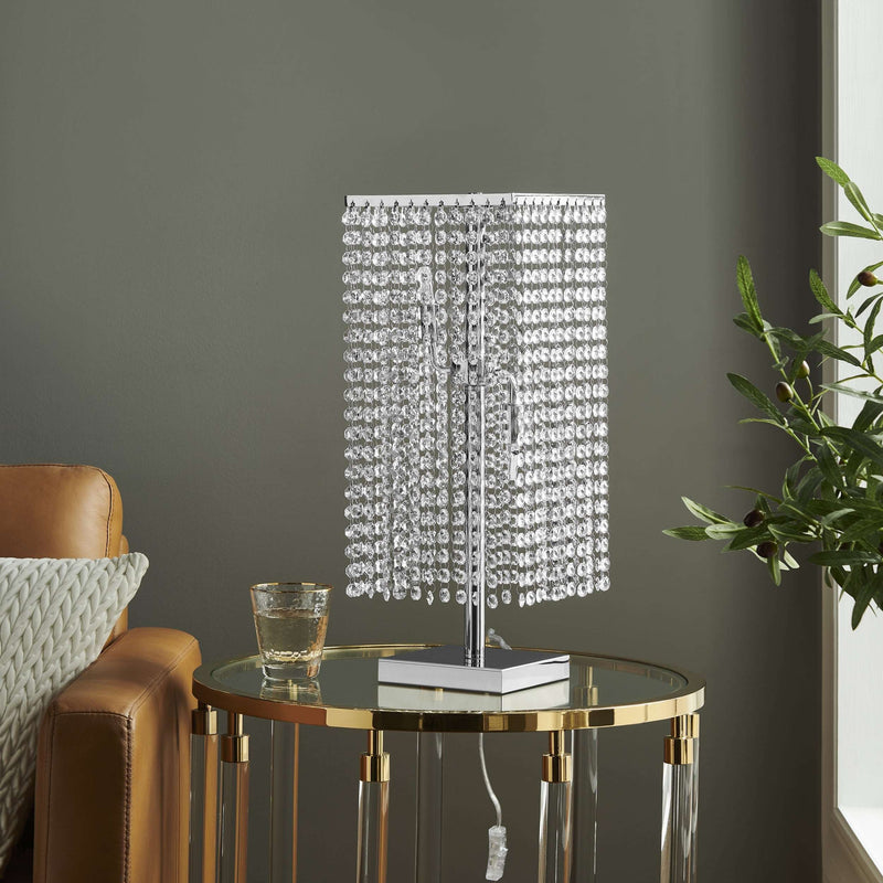 Finesse Decor Crystal Strands Table Lamp / 2 Light