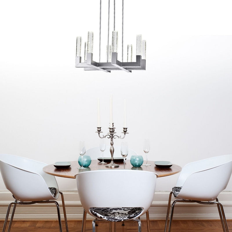 Finesse Decor Dianyi Square Silver Crystal Chandelier