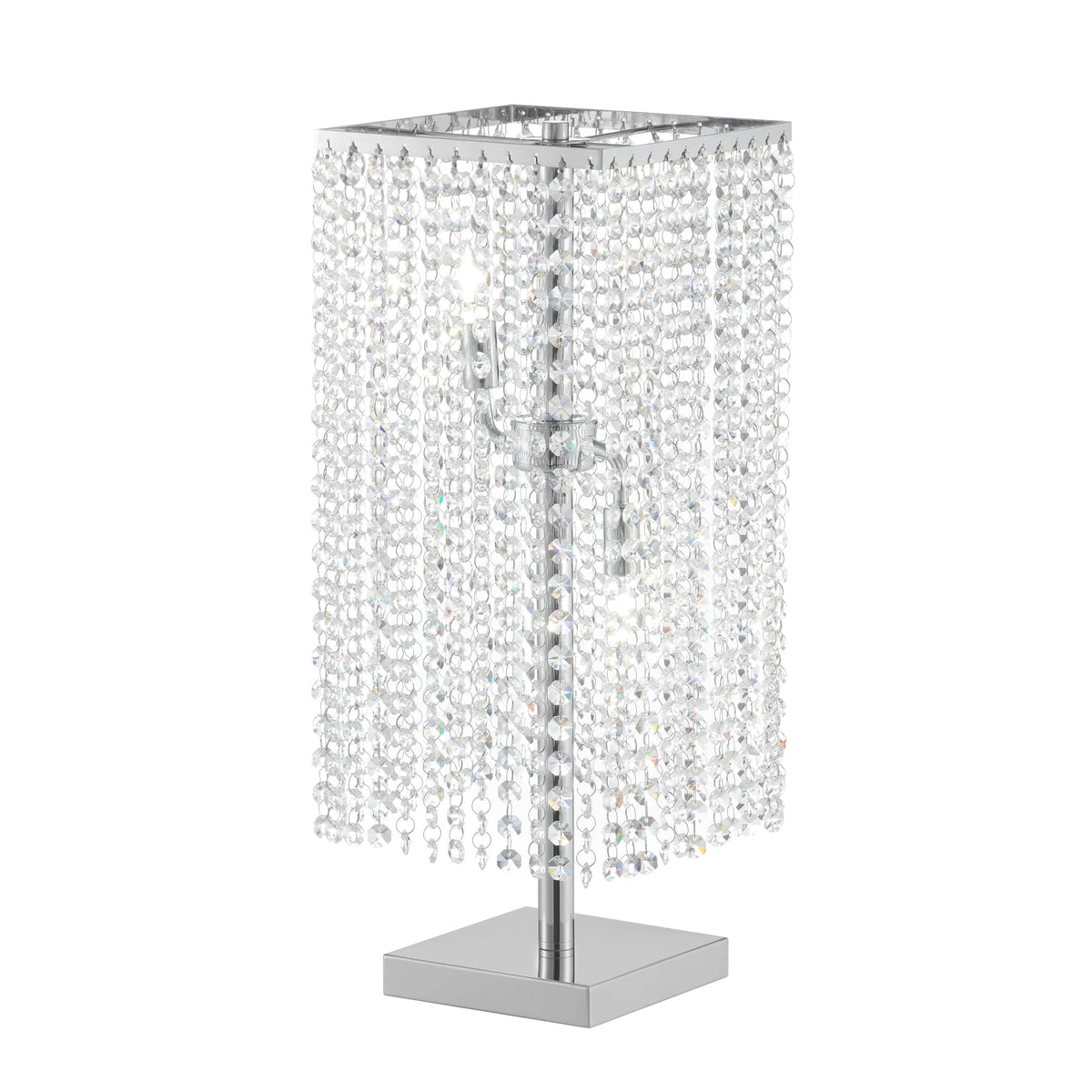 Crystal Strands Table Lamp / 2 Light
