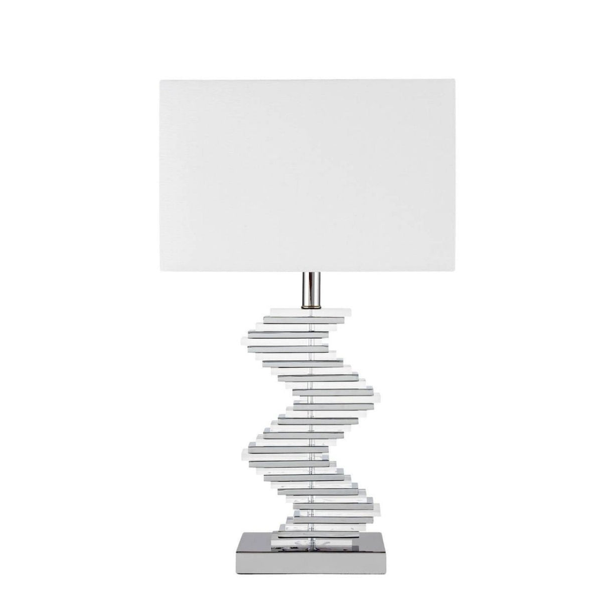 Crystal Two Tone Paved Table Lamp / 1 Light