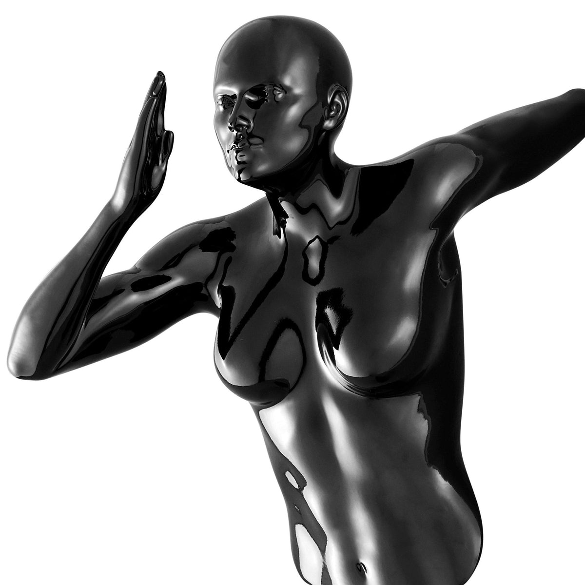 Wall Runner Woman Modern Sculpture / Black / 13"
