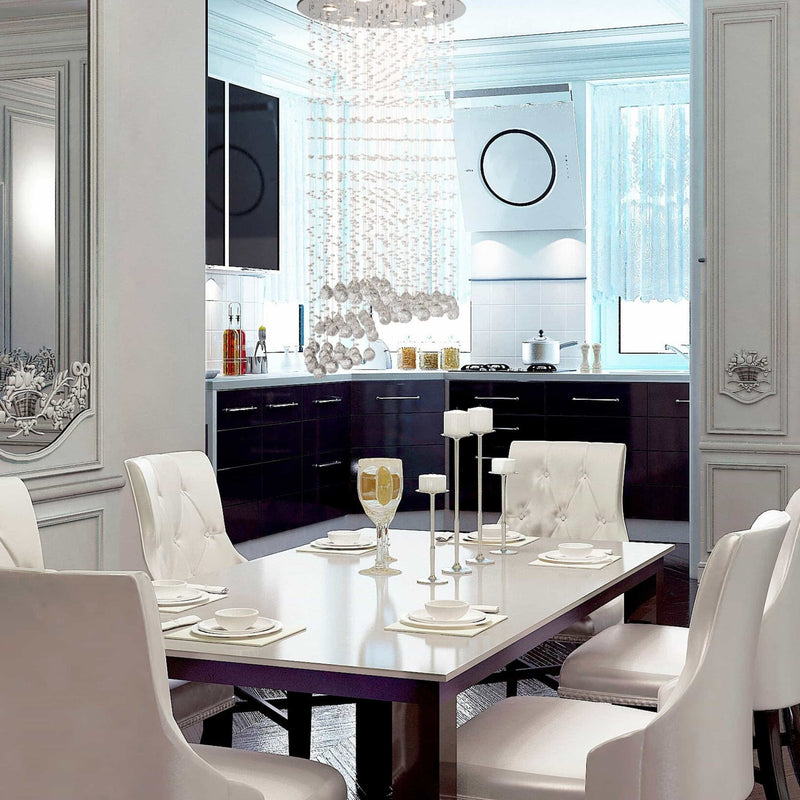 Grand Crystal Waterfall Chandelier for Dining Room