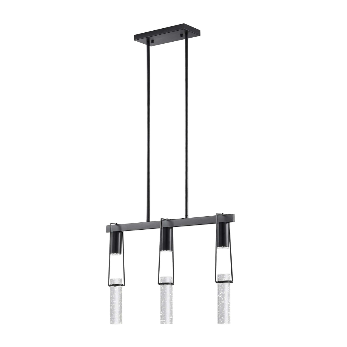 Harmony Black Chandelier with 3 lights by Finesse Decor