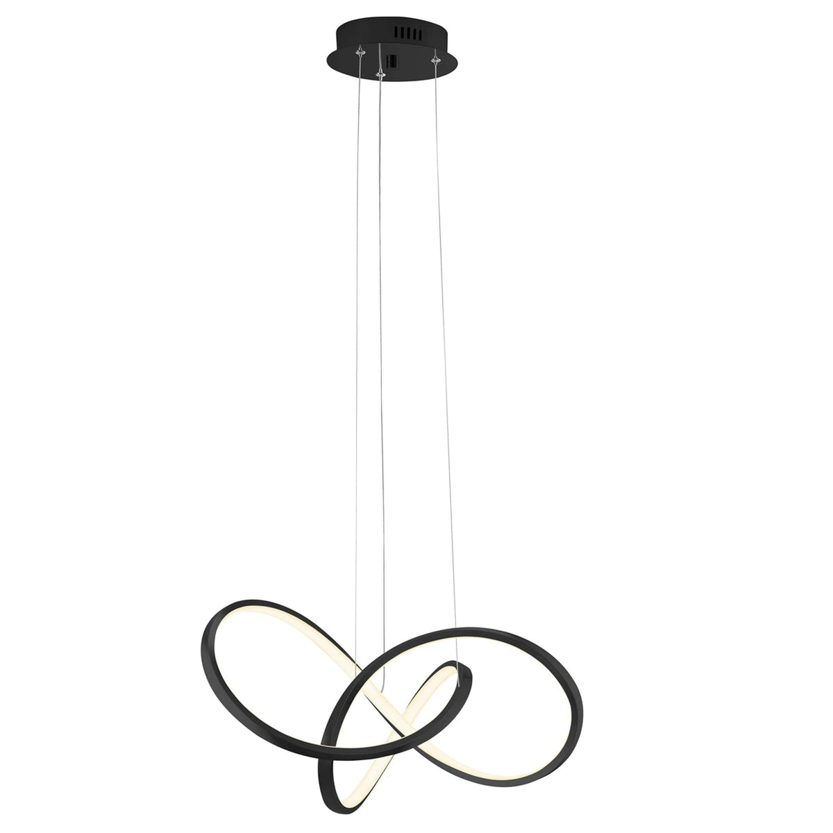 Finesse Decor Knotted LED Black Chandelier | Modern Lighting