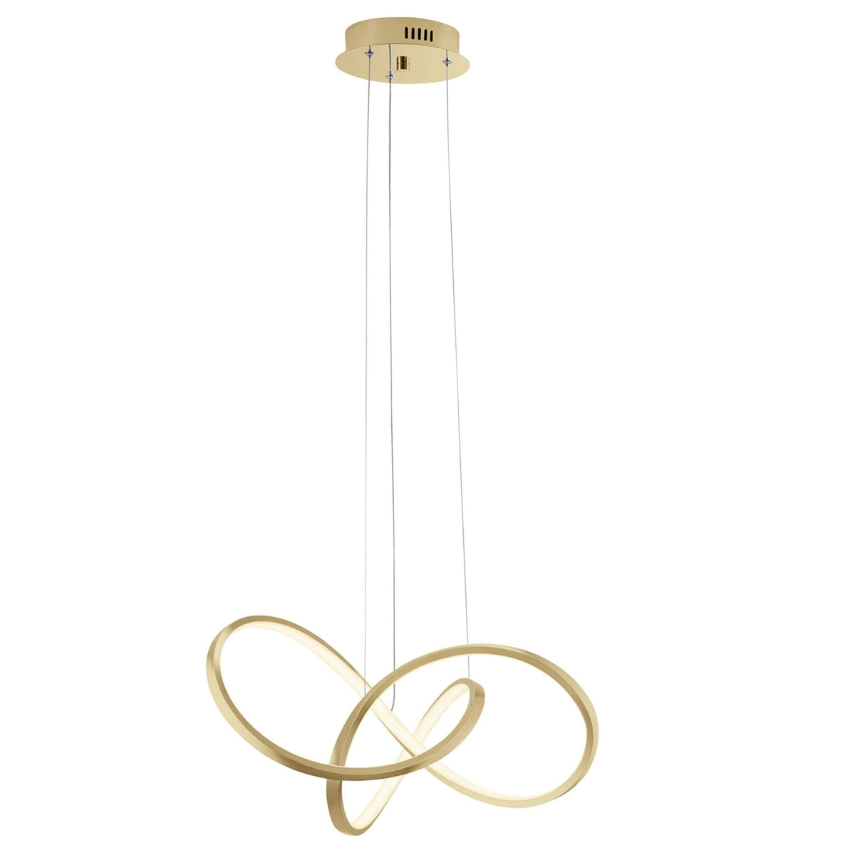 Knotted LED Sandy Gold Chandelier | Modern Lighting
