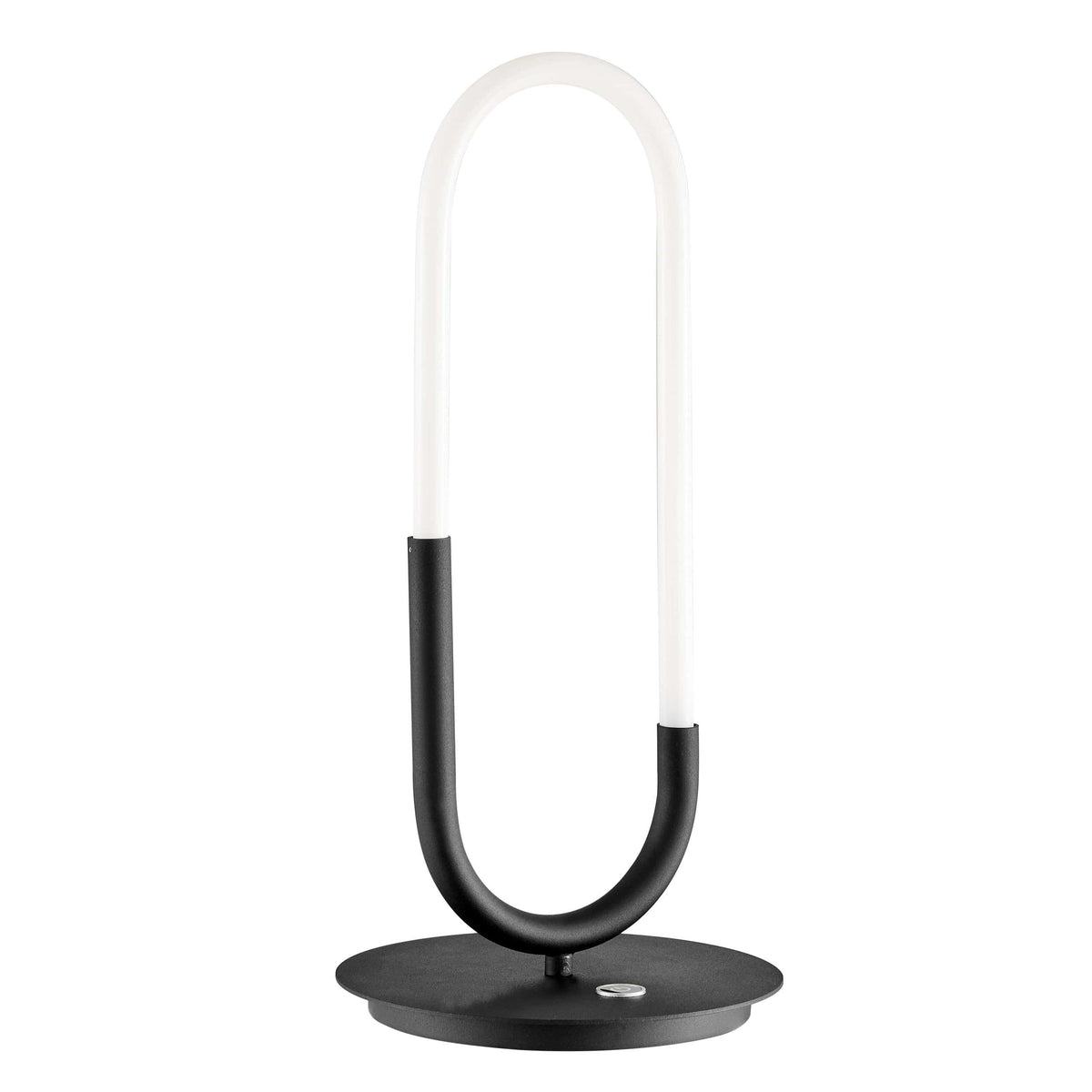 Modern LED Single Clip Table Lamp / Matte Black