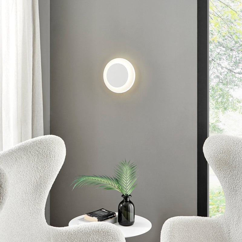 Luna Eclipse Two Circle Multiuse Lamp / White / Modern Wall Light