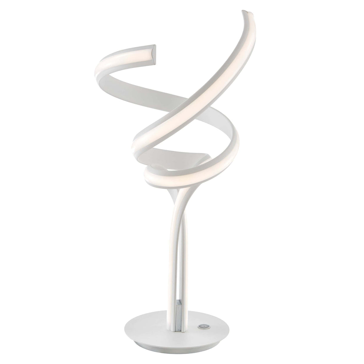 Munich White Table Lamp / Natural Light LED Strip & Touch Dimmer