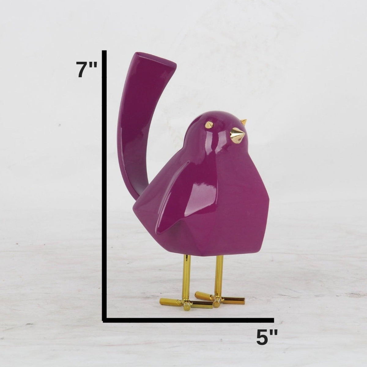 Set of Bird Sculptures / Multi-Color / Table Decor