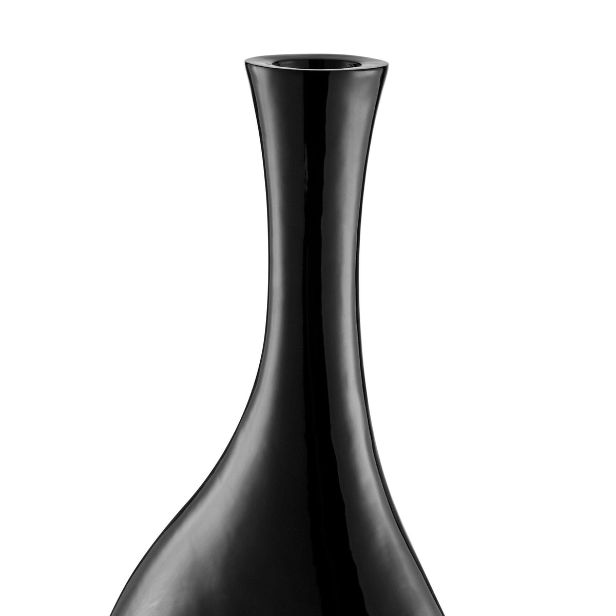 Modern Trombone Large Black Vase