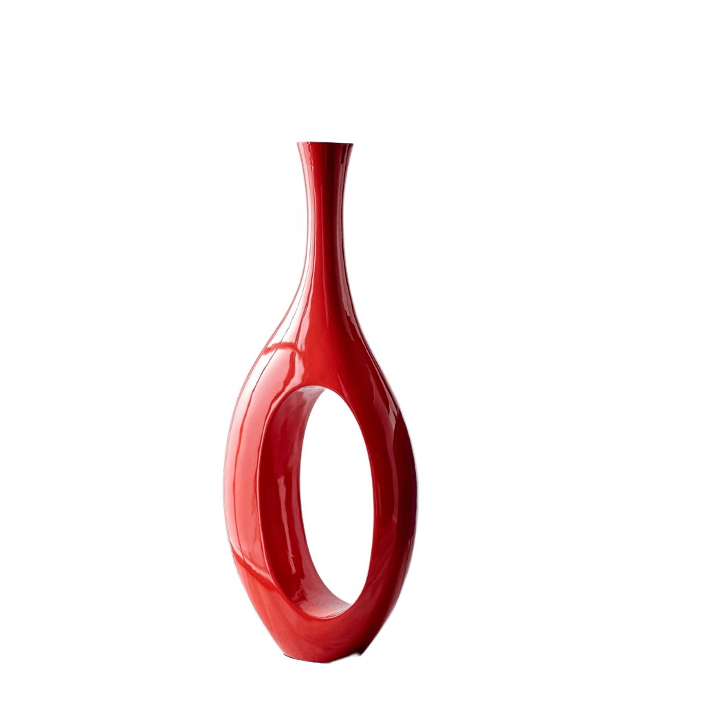 Finesse Decor Trombone Red Large Vase