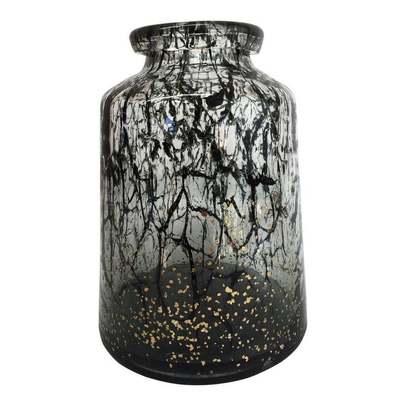 Rhinebeck Vase Black with Gold Specks