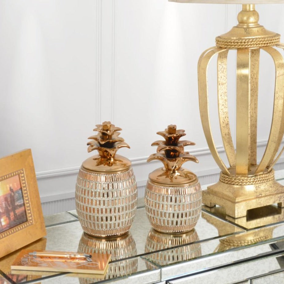 Home Decor Accessories Hospitality Pineapple Cannister Set