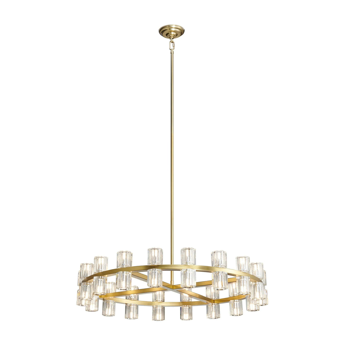 Anderson 36" Crystal and Gold Chandelier