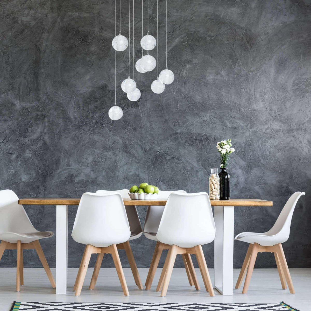 Finesse Decor 9 Light Crystal Spheres Chandelier