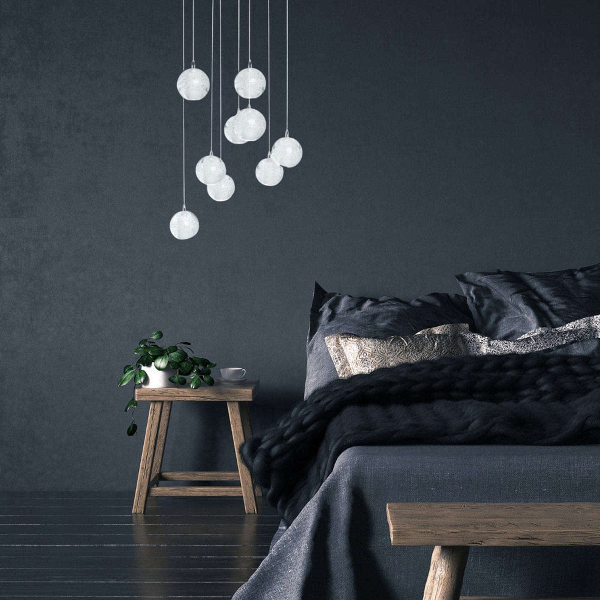 9 Light Crystal Spheres Chandelier / Modern Chandelier LIght