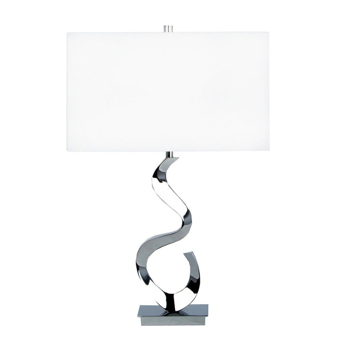 Abstract Chrome Table Lamp / 1 Light