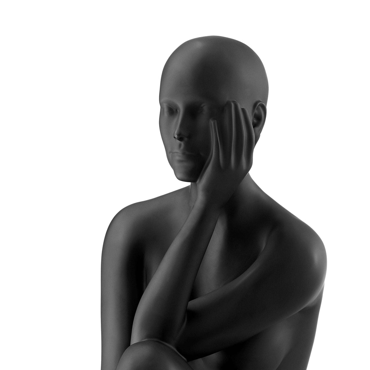 Antoinette Doll Sculpture with Base / Matte Black