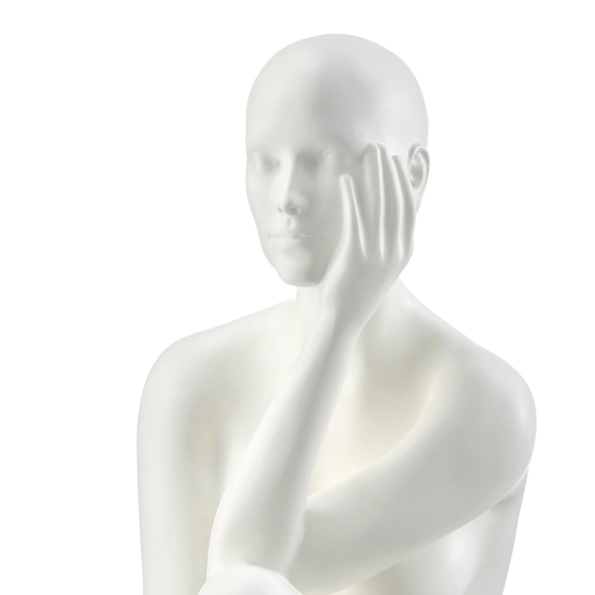 Antoinette Doll Sculpture with Base / Matte White / Modern Decor
