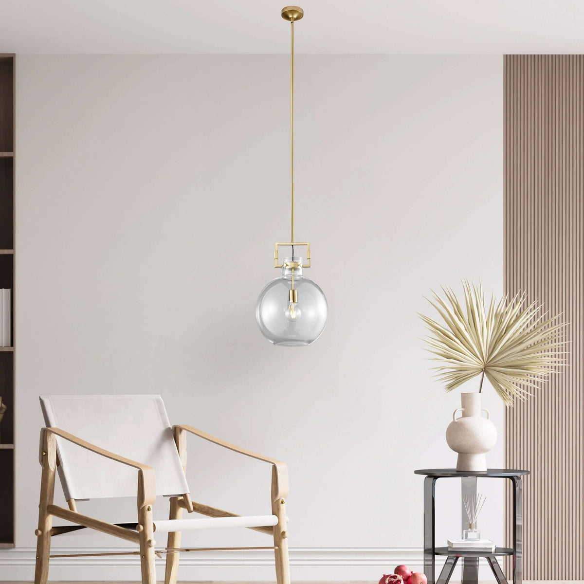Atlas LED Gold Crystal Pendant Light 1 Light / Modern Lighting Fixture