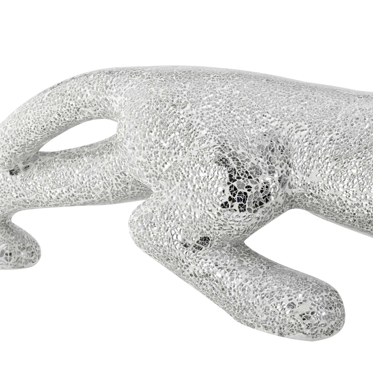 Boli Panther Sculpture // Glass and Chrome