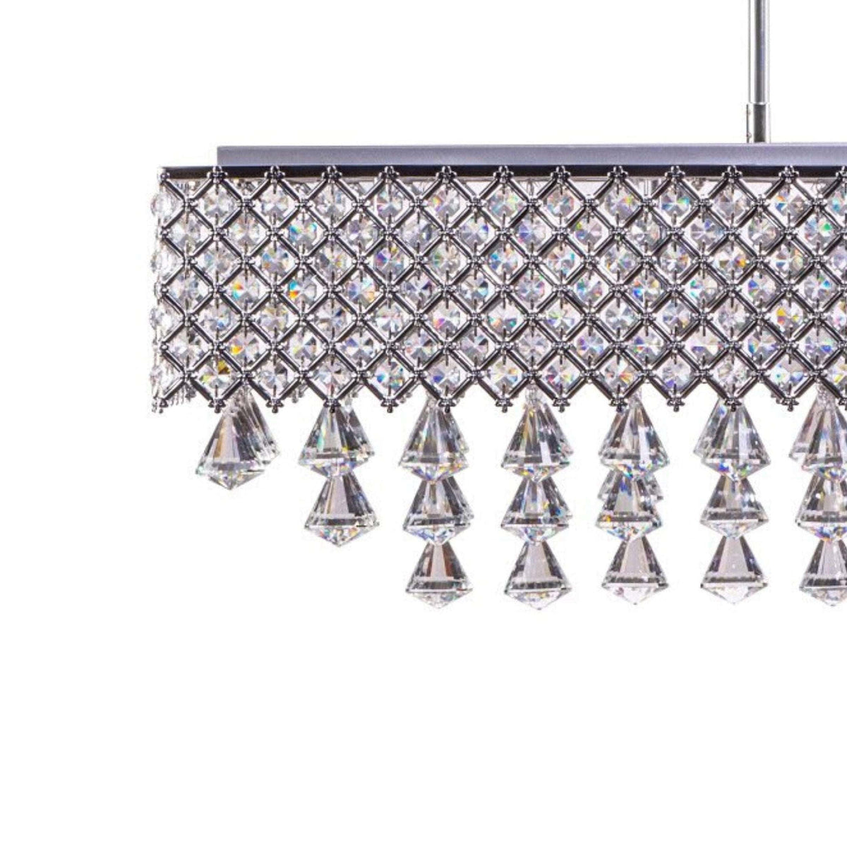 Cinderella Crystal Rectangular Chandelier / 12 Light