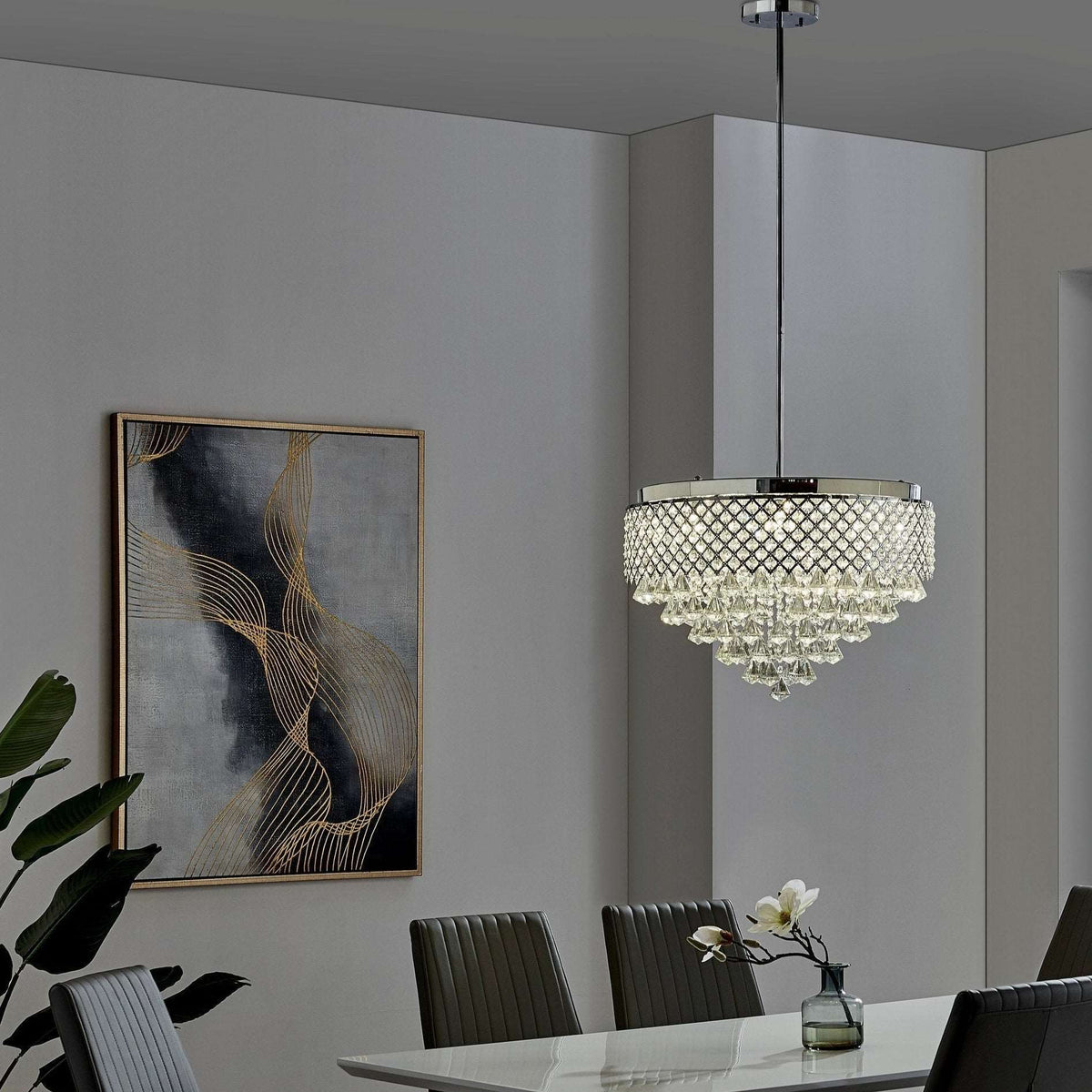 Finesse Decor Cinderella Crystal Round Chandelier / 12 Light