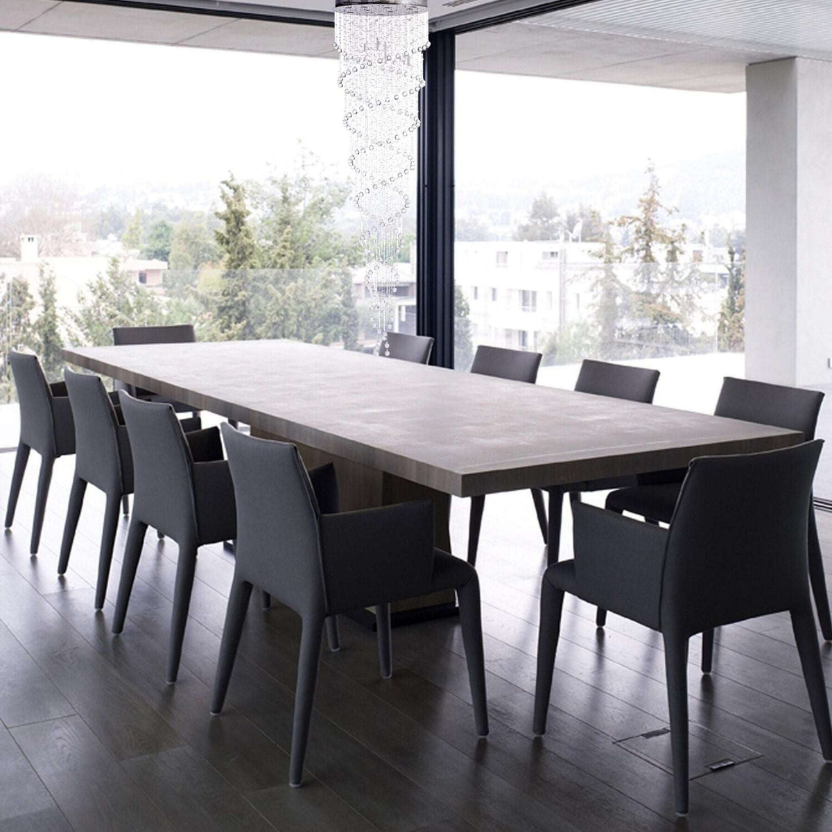 Finesse Decor Crystal Chandelier Double Helix with 12 Light