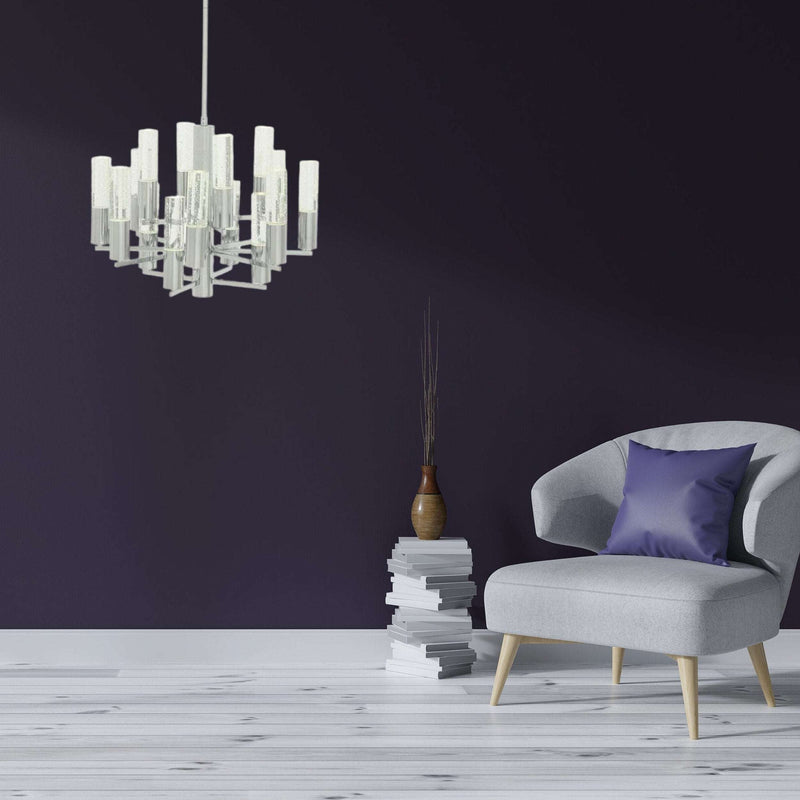 Modern Crystal Cylinders Chandelier / 16 Lights / Dimmable