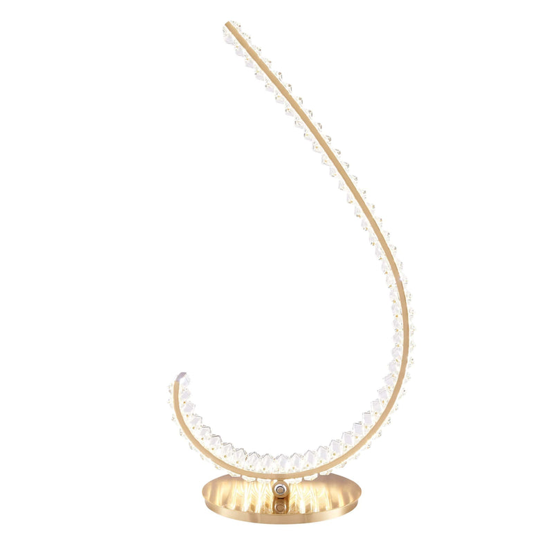 Grace Crystal Gold Table Lamp / Touch & Dimmable / Left