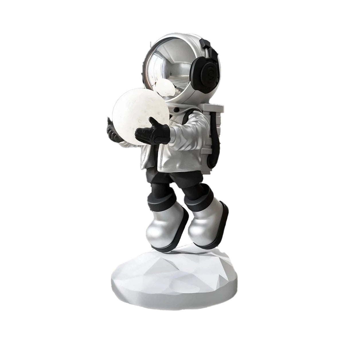 Black & Silver Hadfield Astronaut Sculpture