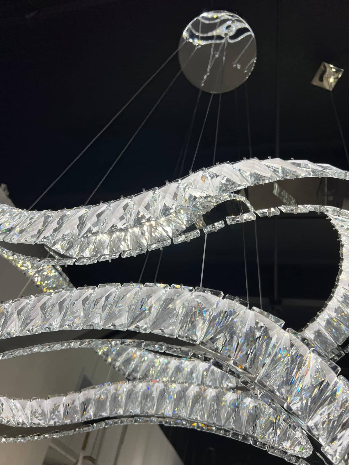 Monroe Crystal Chandelier in Chrome