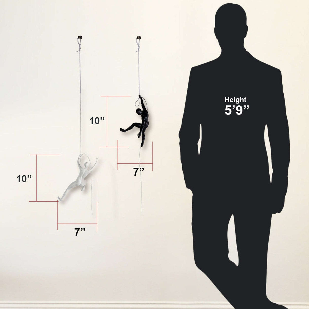 Modern Wall Decor- Climbing Couple- set of two climbers / Modern Home Decor