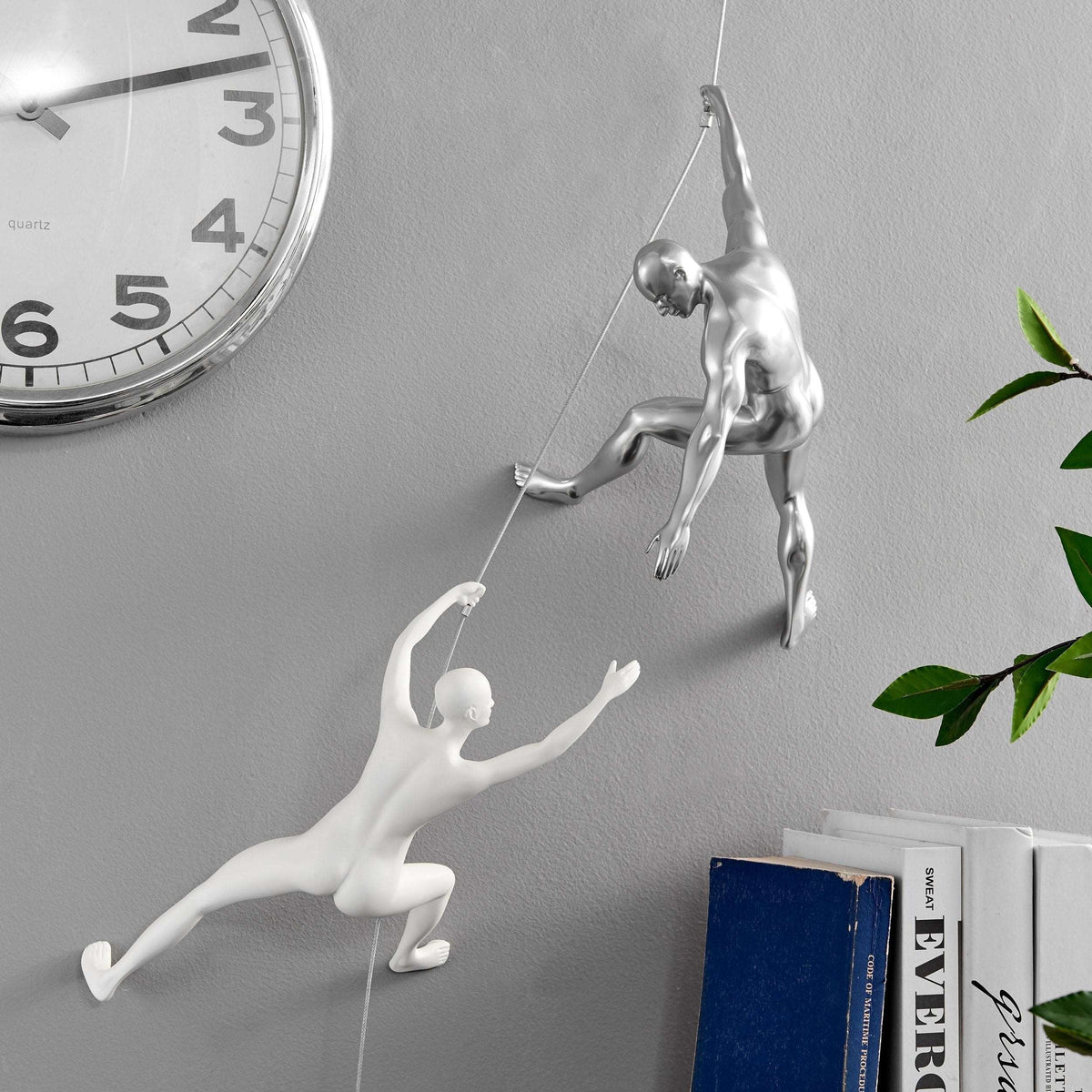 Modern Wall Decor- Climbing Couple- set of two climbers / Modern Wall Decor