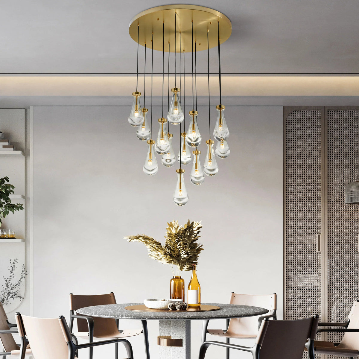 Strozzi Symphony LED Modern Chandelier / 13 Light / 36"D