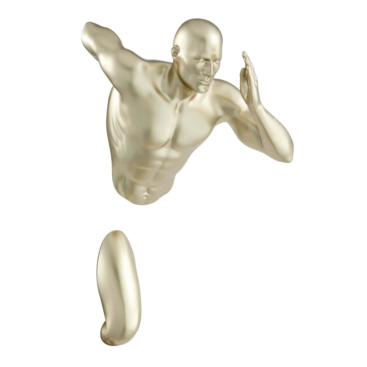 Finesse Decor Wall Runner Man Sculpture Gold 1 Inch