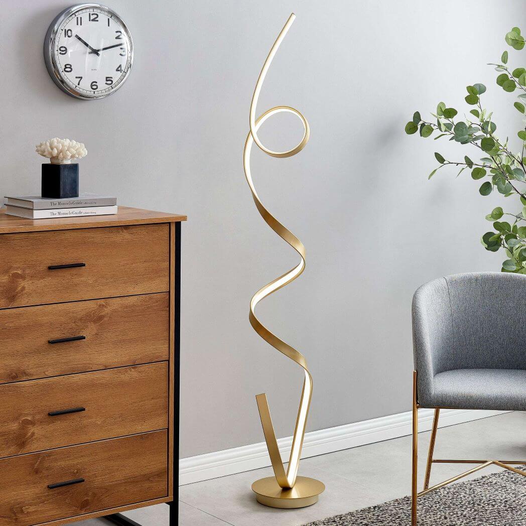 Gold Dimmable Floor Lamp