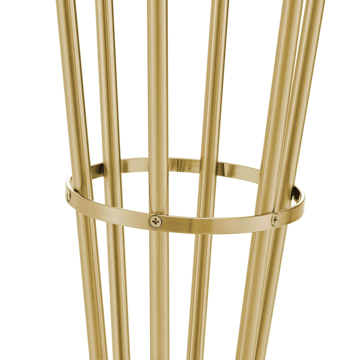 Anechdoche Floor Lamp / Gold and White / 6 Lights