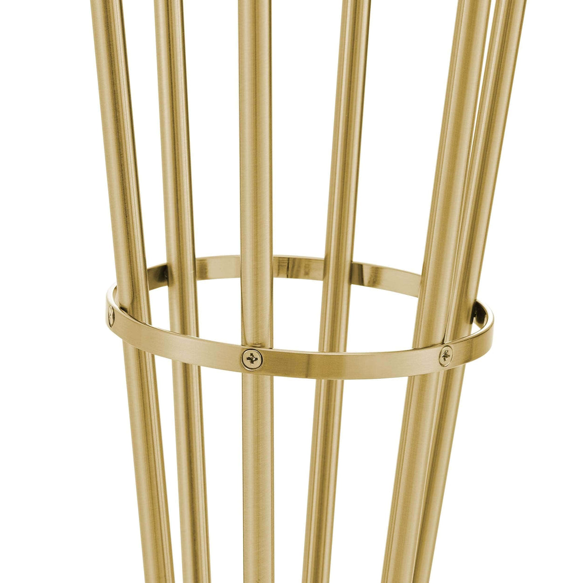 Anechdoche Floor Lamp in Gold and White