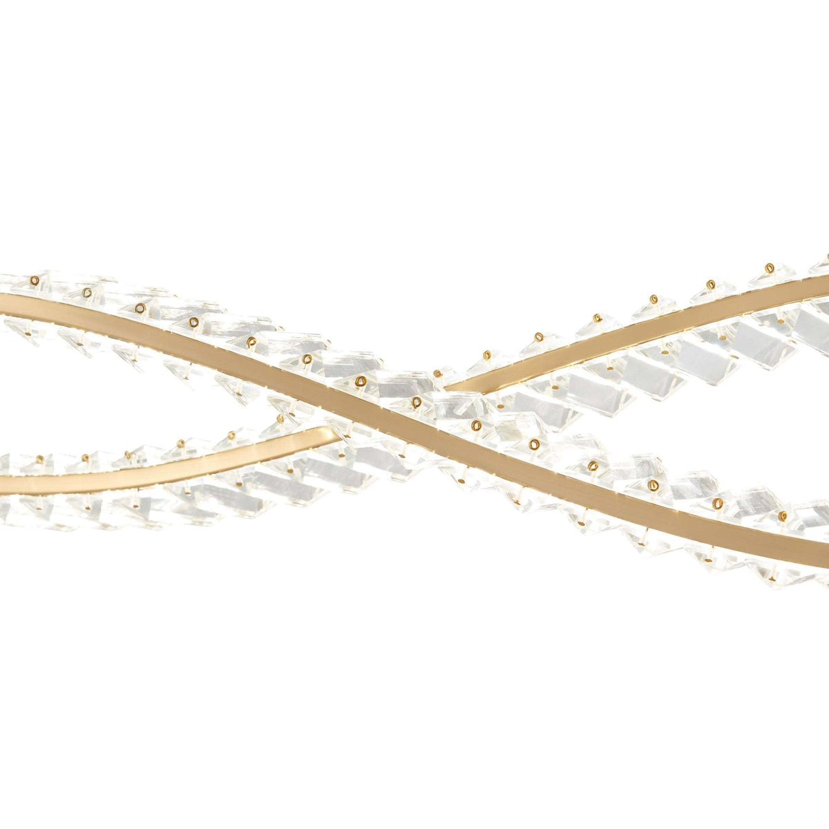 Charlotte Brushed Gold Chandelier / 40-Watt / Integrated Led
