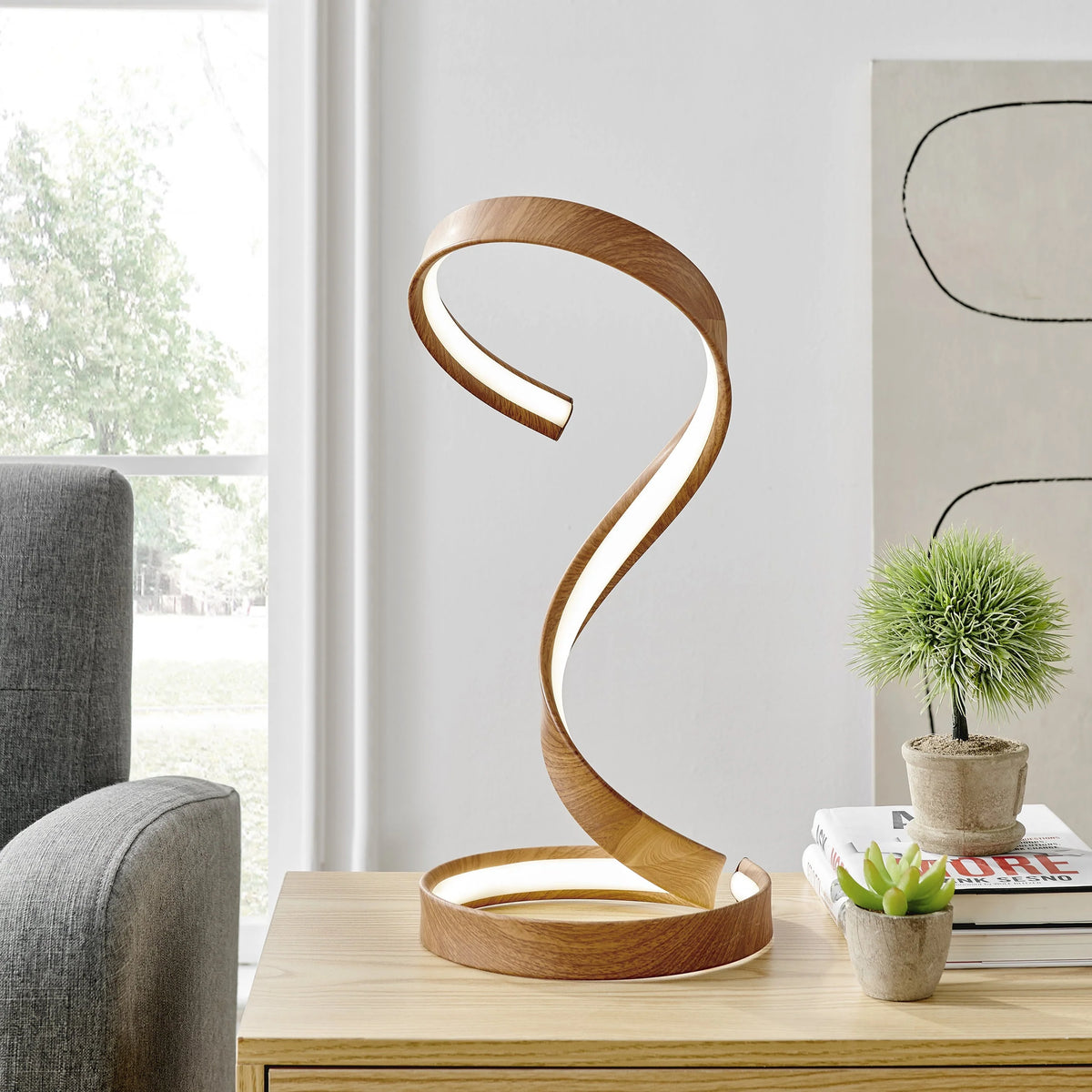 The Hamburg Chrome Table Lamp is available in multiple color finishes.