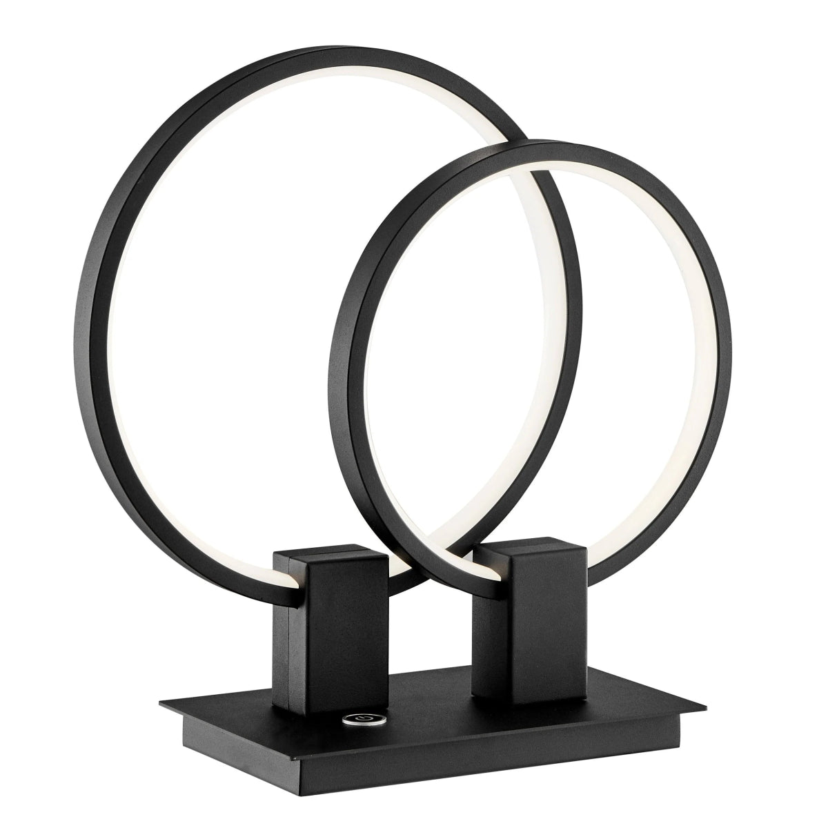 Hong Kong Black Table Lamp offers a stunning circular modern design.