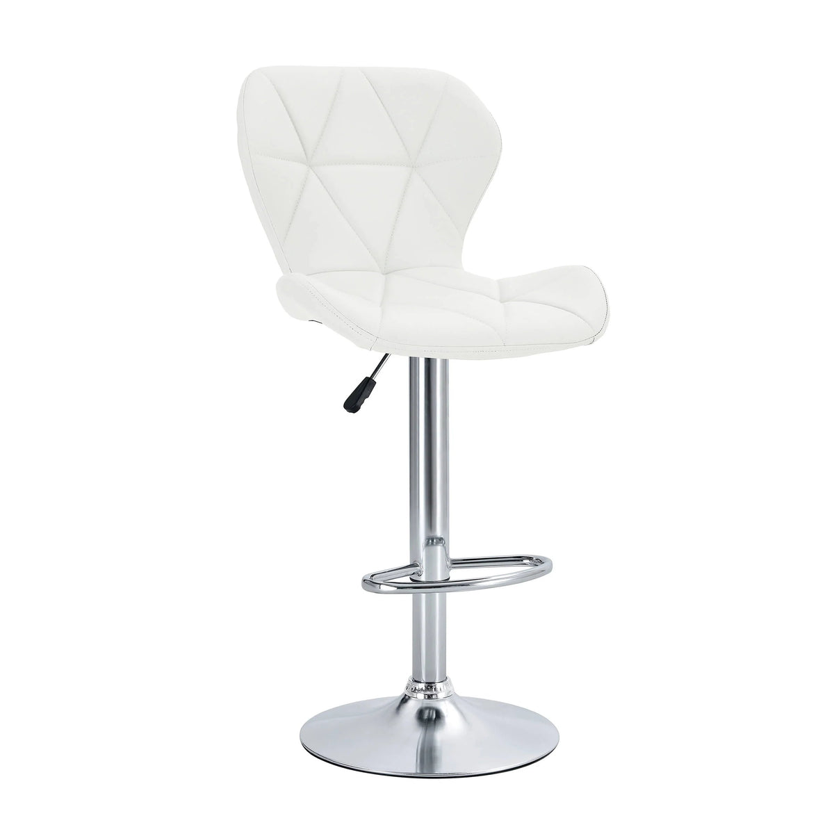 Luxe Swivel Elegance Adjustable Counter Stools in White