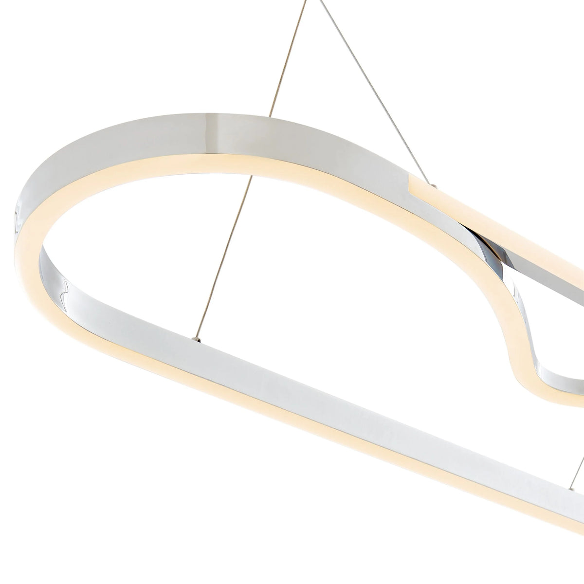 Minsk Single Rectangular Chrome Chandelier Is A Stylish Modern Light Fixture