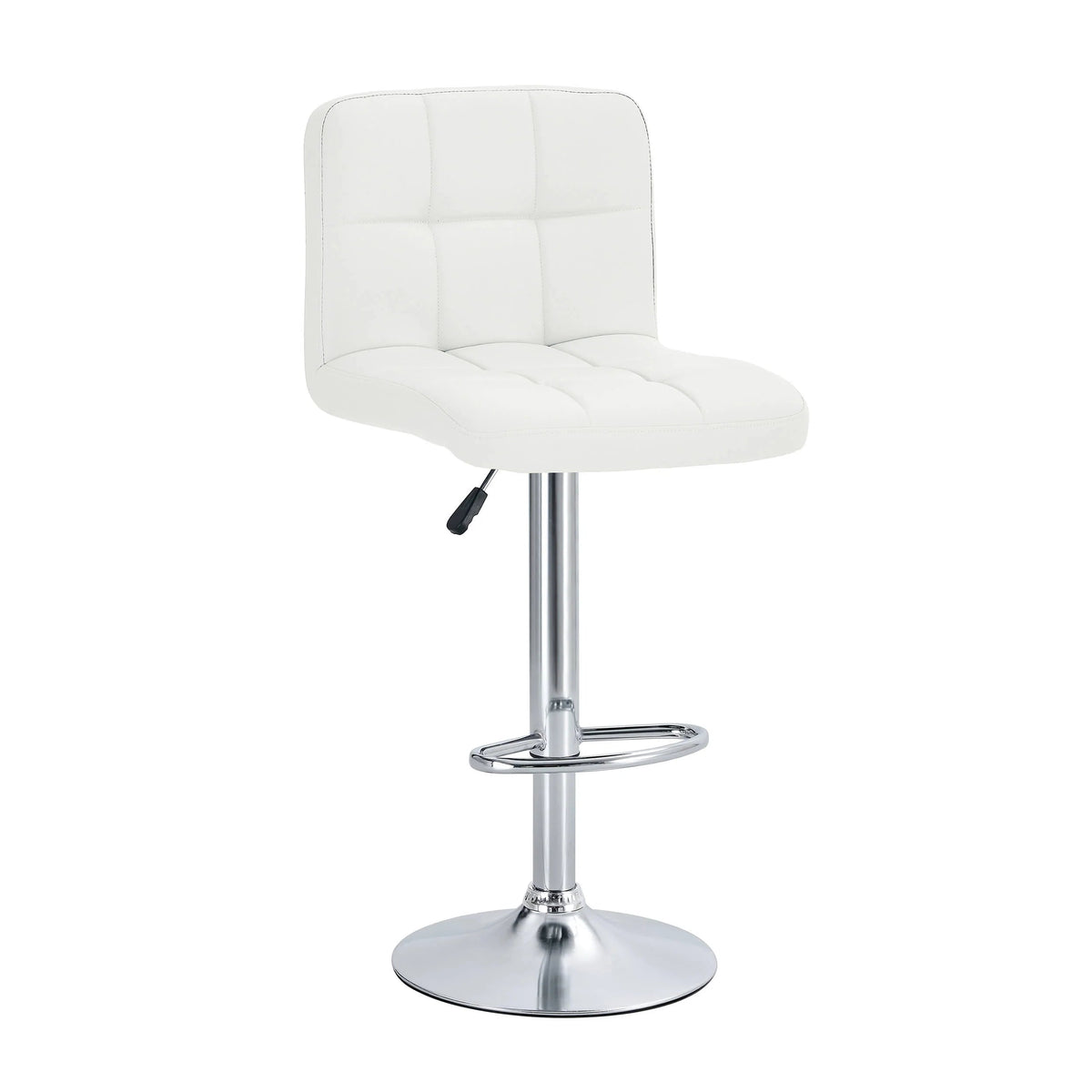 Finesse Decor Mirage Chrome Couture Counter Bar Stools White