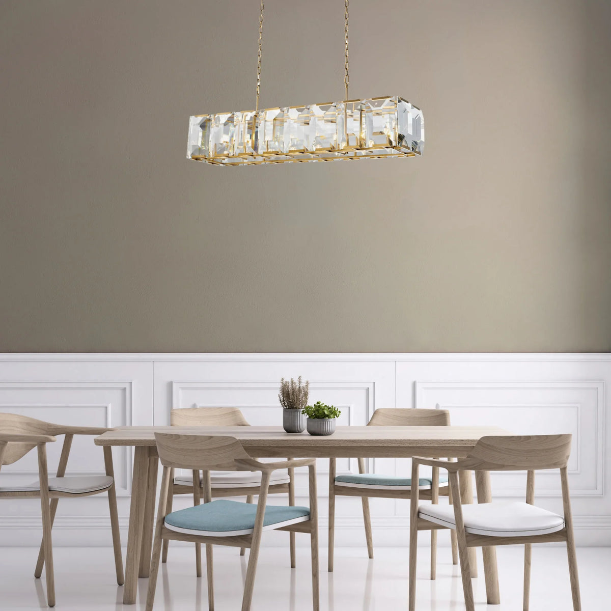 Rectangular Modern Chandelier for Dining Room