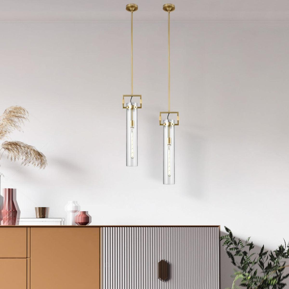Zeus Crystal & Gold LED 1 Light Pendant