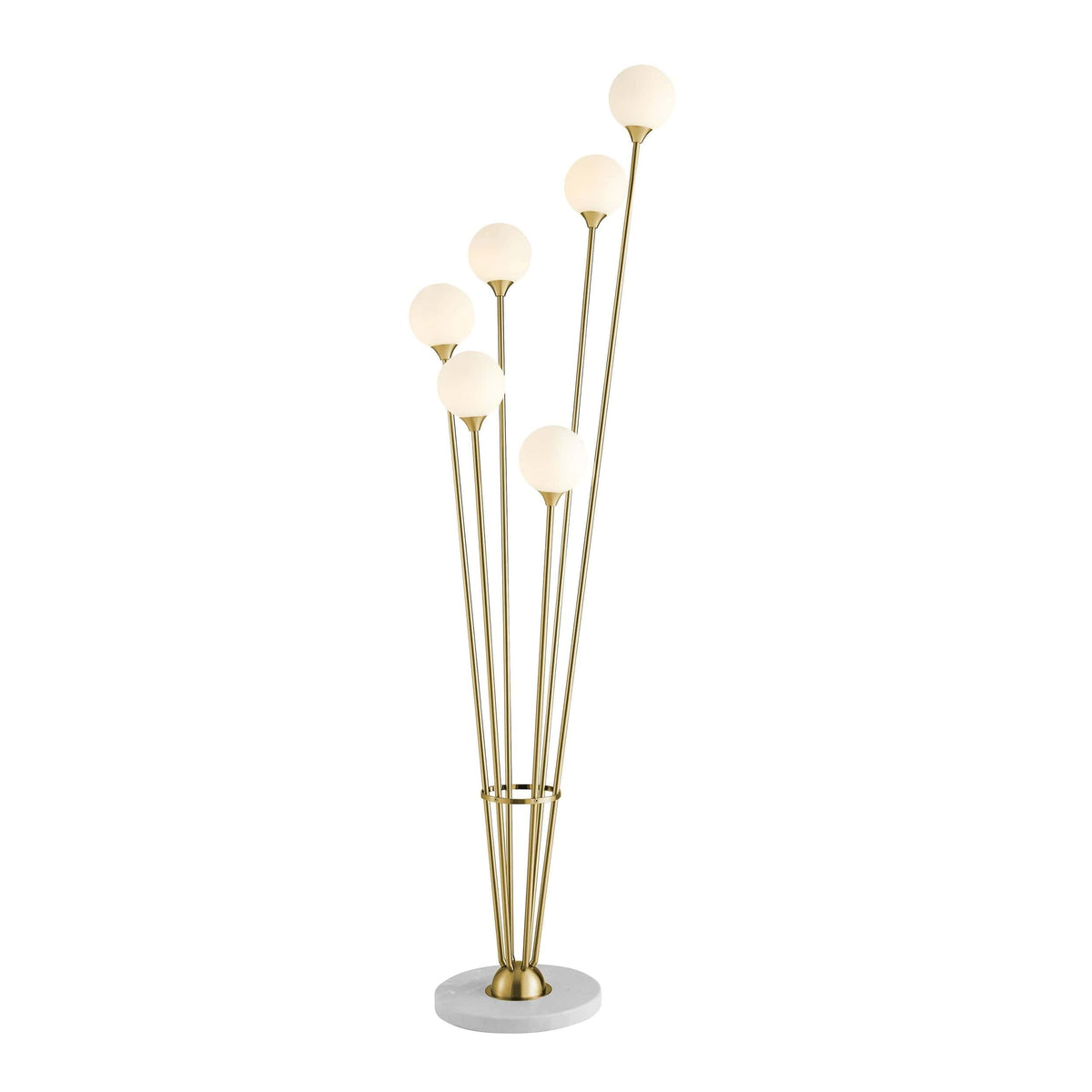 Anechdoche Modern Floor Lamp in Gold and White