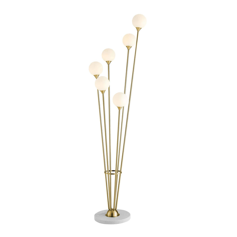 Anechdoche Modern Floor Lamp in Gold and White