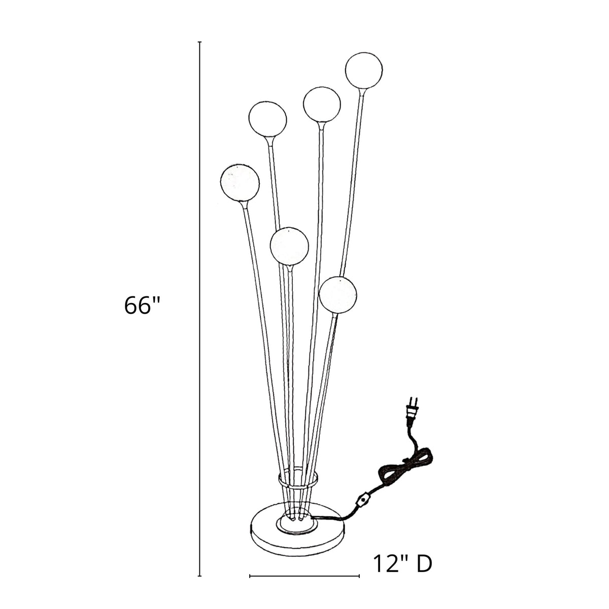 Anechdoche Modern Floor Lamp with 6 Lights